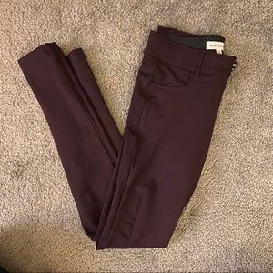 Burgundy Rewind Pants. Size XS.